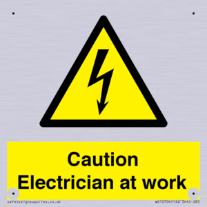 Caution Electrician at work